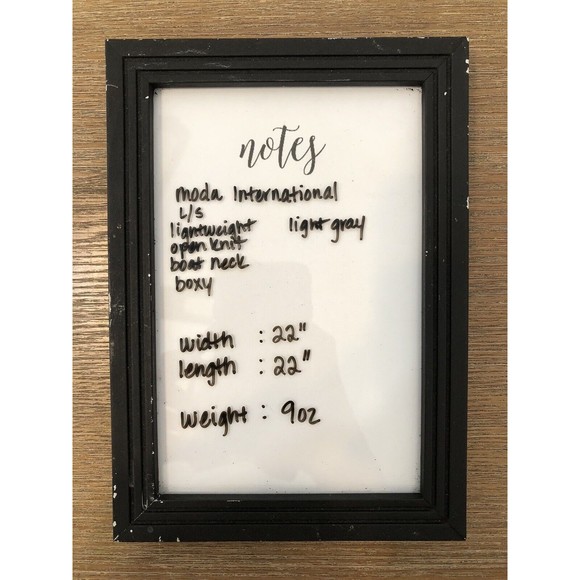 Moda International Sweater Womens Size L Long Sleeve Pullover Open Knit Boxy - Picture 10 of 10